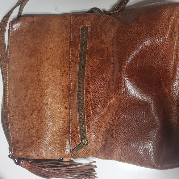 Patricia Nash Luzille Brown Leather Tote Backpack Distressed Leather Finish - Picture 4 of 16